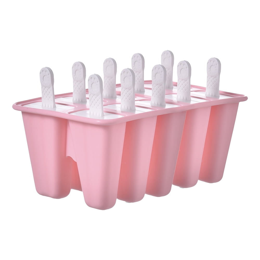 10Piece Silicone Ice Pop Molds Reusable Icelolly Molds BPA Free Easy