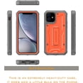 thumbnail image 2 of ArmadilloTek Vanguard Case Compatible with iPhone 11 (6.1 inches) Military Grade Full-Body Rugged with Kickstand and Built-in Screen Protector - Orange, 2 of 4