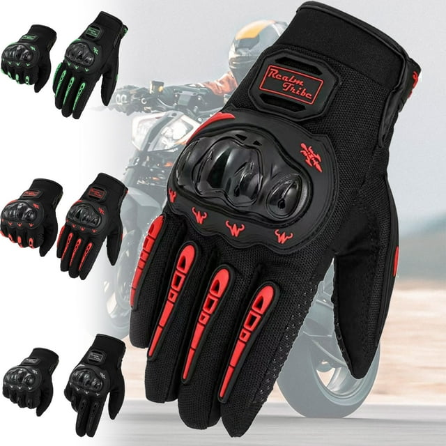 Jiaeri Touchscreen Motorcycle Gloves,Racing Riding Gloves for Men,Breathable Motocross Gloves with Grip Control,Protective Bike Gloves for Road Cycling & Off-Road