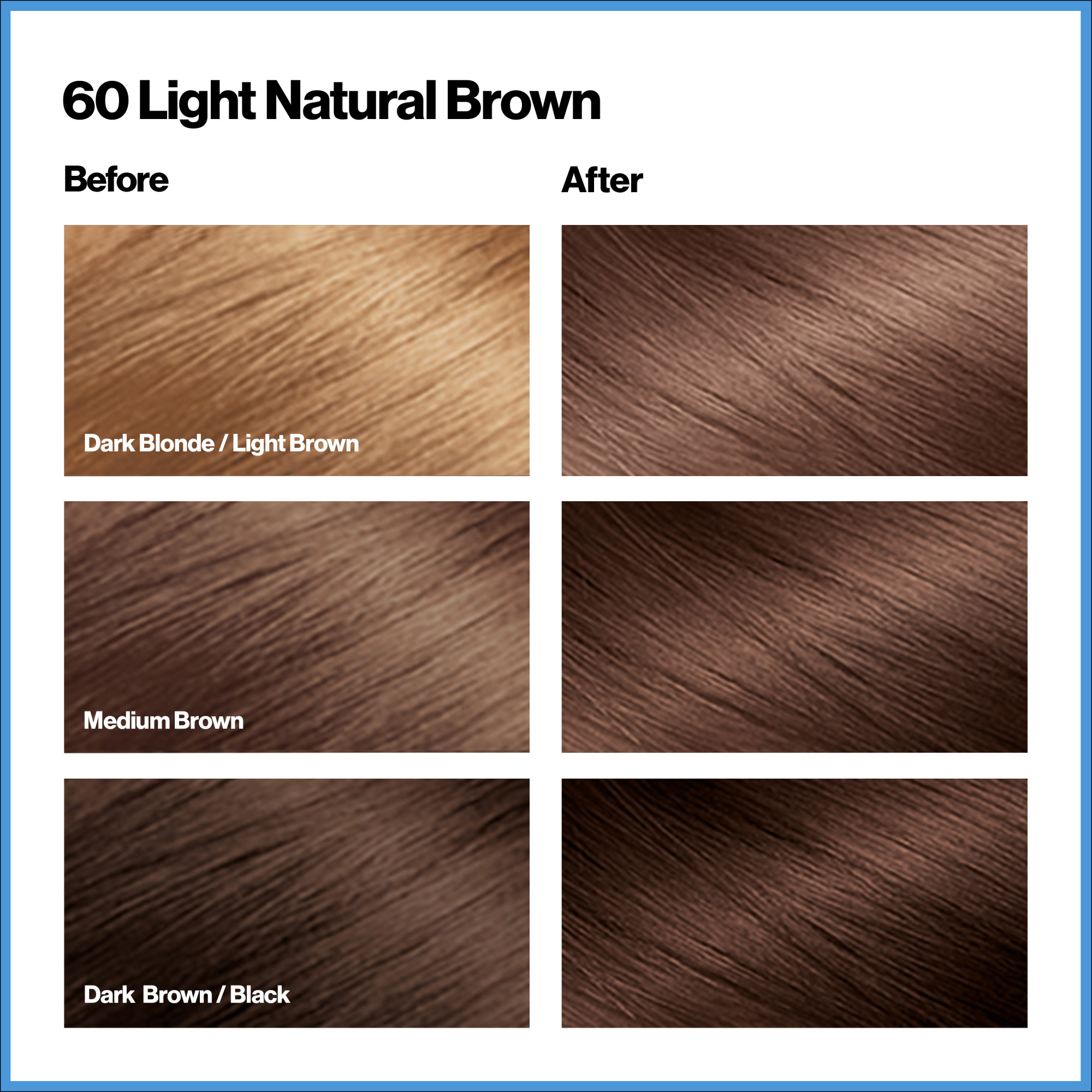 Revlon Permanent Hair Color by Revlon, Permanent Hair Dye, Total Color with 100% Gray Coverage, Clean & Vegan, 60 Light Natural Brown, 3.5 Oz, 60 Light Natural Brown, 5.94 fl oz - image 4 of 16