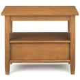 thumbnail image 5 of Warm Shaker Solid Wood 14 inch Wide Transitional Narrow Side Table in Light Golden Brown, 5 of 9
