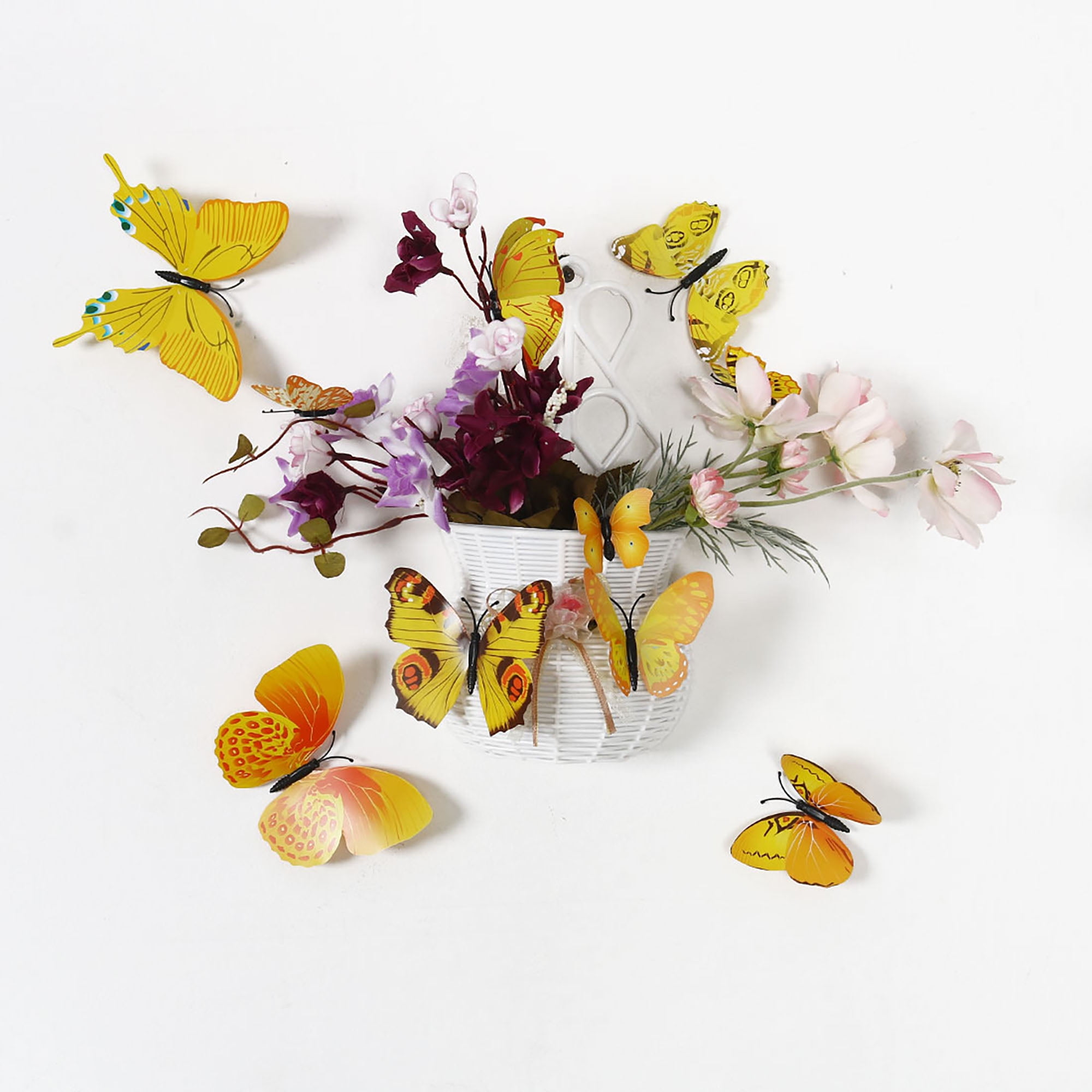 12pcs 3D Butterfly Wall Sticker Butterfly Removable Fresco Sticker Art