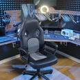 thumbnail image 2 of Lacoo Faux Leather Computer Gaming Chair Office Desk Chair with Lumbar Support, Gray, 2 of 8