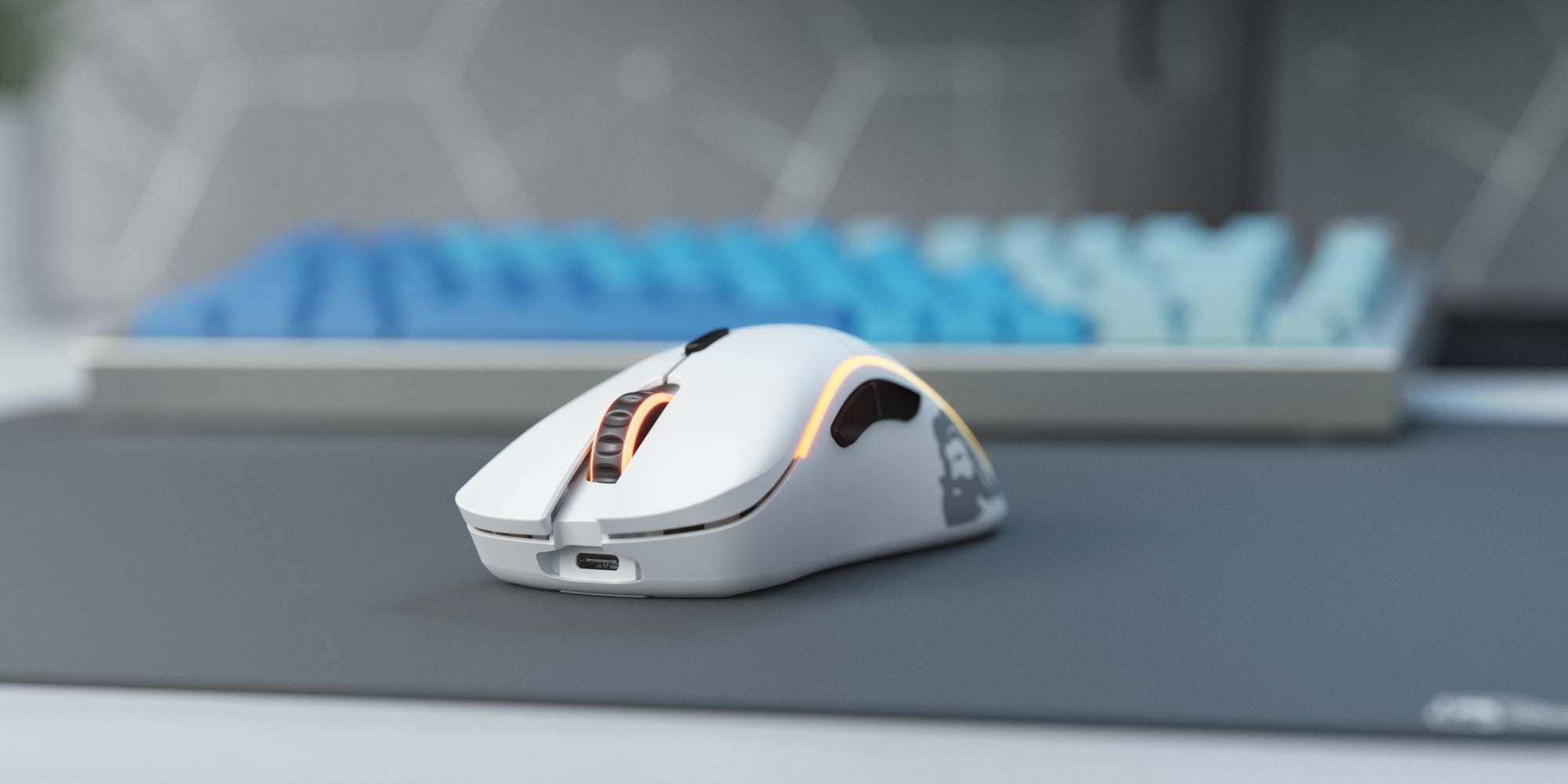Glorious Model D Wireless Ultralight Honeycomb 68g RGB Gaming Mouse- Matte White