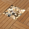 thumbnail image 2 of Yaheetech 27PCS Interlocking Fir Wood Deck Tiles for Patio, Striped Pattern, Natural Wood, 2 of 7