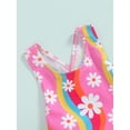 thumbnail image 5 of Jxzom Toddler Girls Strap One Piece Swimsuit 18M 2T 3T 4T 5T 6T Floral Sleeveless Bathing Suit Ruffles Bowknot Swimwear Summer Beach Wear, 5 of 8