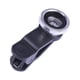 thumbnail image 3 of Universal 3 en 1 gran angular macro lente ojo de pez cámara teléfono móvil lente con clip para teléfono inteligente (plata), 3 of 7