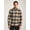 Golden Brown, variant on Men's and Big Men's Comfort Stretch Flannel Shirt, Sizes S-2XL
