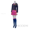 thumbnail image 5 of Disfraz de Song Hana para cosplay de anime, uniforme escolar D.va JK, abrigo, falda, traje de Halloween, traje de Dva para terceros para mujer, 5 of 5