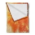 thumbnail image 2 of Palm Tree Soft Flannel Fleece Throw Blanket, Trees in Sunlights Tranquility in Tropical Nature Landscape at Summer Theme, Cozy Plush for Indoor and Outdoor Use, 60" x 80", Orange Green, by Ambesonne, 2 of 5