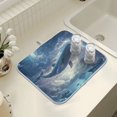 thumbnail image 4 of Yayeee Drying Mat for Kitchen Counter Dishes Microfiber Coffee Decorative Pad, Night Floating Whale, 4 of 9