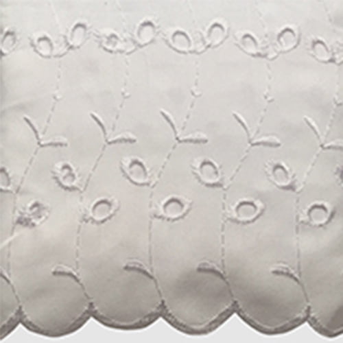 Fresh Ideas Ruffled Eyelet 14" Bed Skirt, California King, Ivory