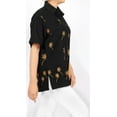 thumbnail image 4 of HAPPY BAY Women's Casual Hawaiian Blouses Shirt Blouse Short Sleeve Dress Tops Tee Button Up Shirts for Women S Palm Tree, Black, 4 of 5