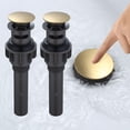 thumbnail image 2 of Wowow Bathroom Sink Drain with Overflow 2 Pack, Gold Pop Up Drain, 2 of 6