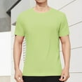 thumbnail image 2 of Mens Basic Tee Shirts Short Sleeve Polo Tops Heavy Weight Crew Neck T-Shirt Casual Soft Fit Summer Tops 2025, 2 of 6