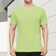 thumbnail image 1 of pstuiky Camisas de vestir de manga corta para hombre, Blusa deportiva informal de color liso con cuello redondo y manga corta elástica para hombre camisas casuales para hombre xl, 1 of 6