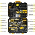thumbnail image 6 of 168-Piece Tool Kit in Toolbox Storage Case, Multi-Purpose Automotive and Household Tool Set for Garage, Car, DIY Project, Housewarming Gift Yellow, 6 of 9