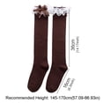 thumbnail image 3 of Lolita Gift Accessories Elastic Cosplay Costumes High Knee Socks Lace Ruffles Leg Streetwear Cotton Stockings COFFEE, 3 of 8
