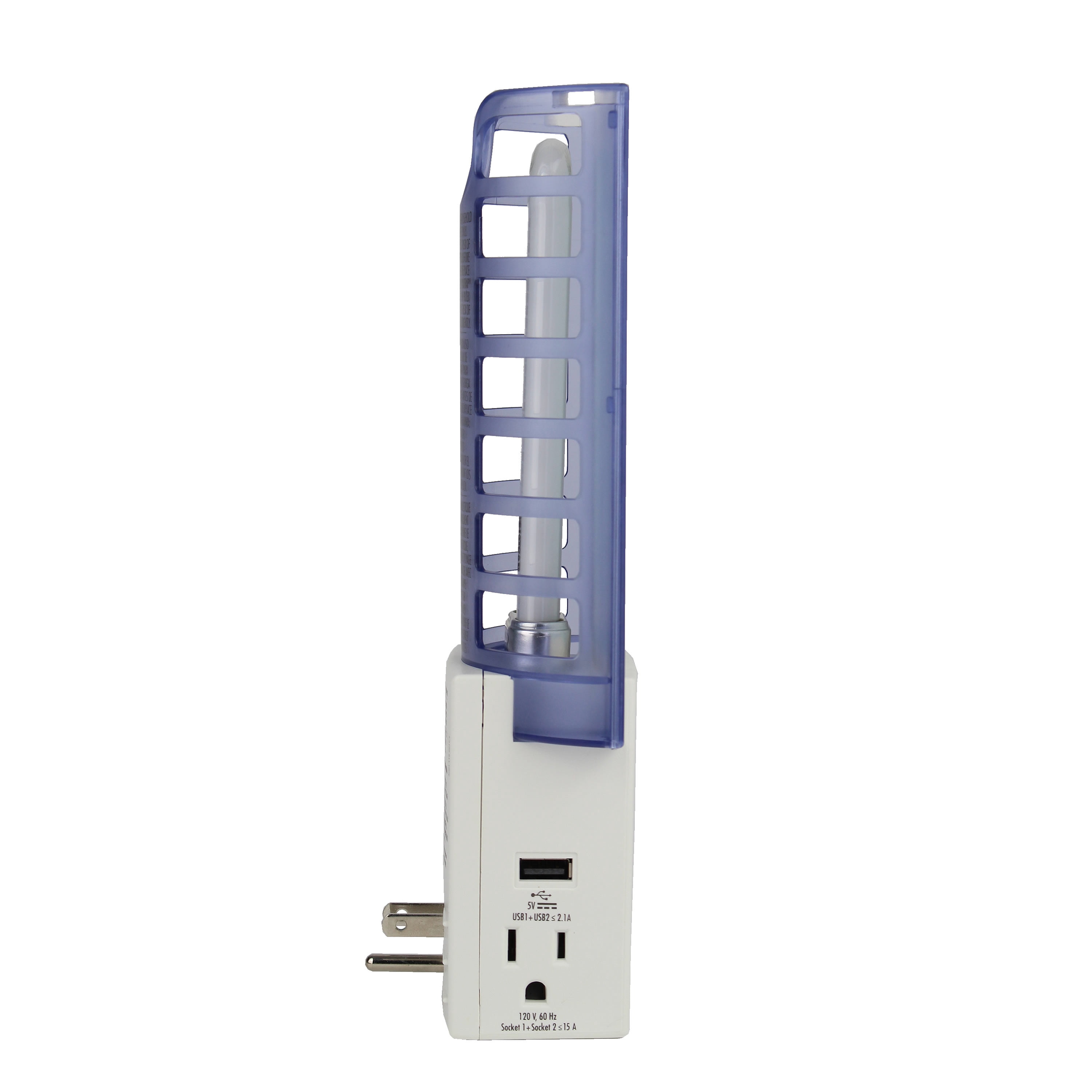Dynatrap Aktrakta Flylight White Indoor Insect Trap with 2 AC Outlets & USB Ports