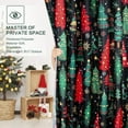 thumbnail image 4 of Shower Curtain Christmas, Holiday Shower Curtain Red Green Christmas Tree Snowflake Shower Curtain Sets Waterproof Polyester Fabric Machine Washable Home Farmhouse Decor Bathroom Curtain, 4 of 6