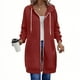 thumbnail image 1 of TaTaai Women's Double Zipper Hoodie, Loose Long Sleeve Sweatshirt with Pockets, Soft Casual Top, Perfect for Daily Wear, Outdoor Activities and Cool Weather Gift, 1 of 8