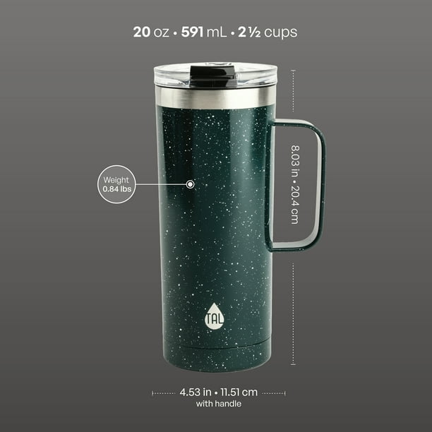 ⑳【新品、タグ付き】GOOD GRIEF Border Thermal Top TAL Stainless Steel Mountaineer Travel Mug 20 oz, Teal Speckle