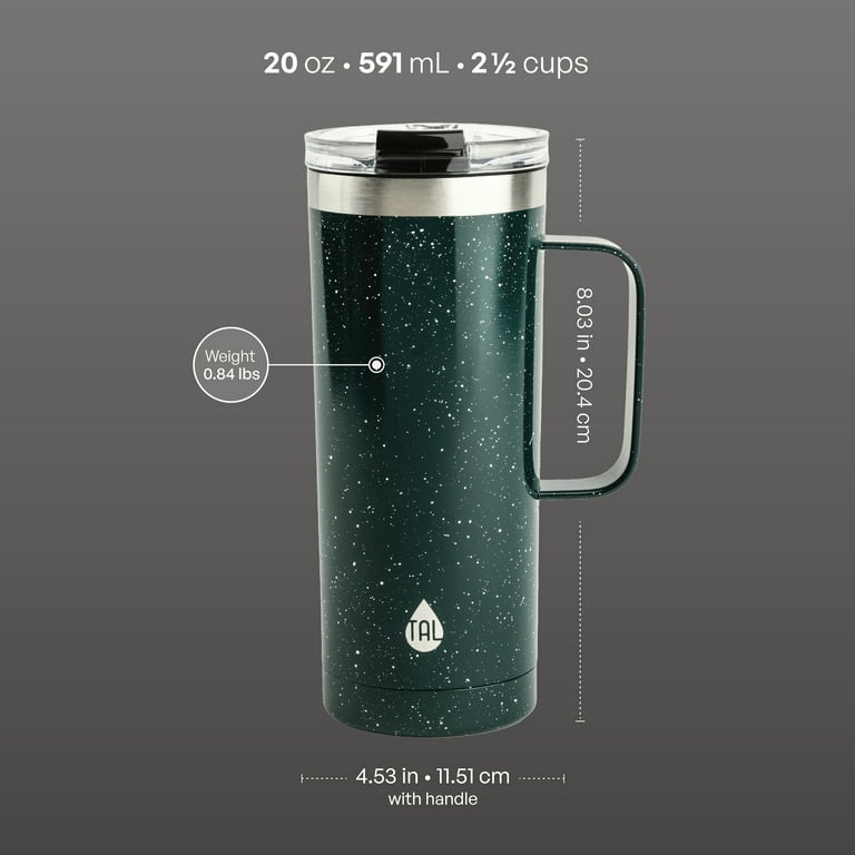 tama✨特典付電磁波防止✨本物CMCペンダントUSA版　2本 TAL Stainless Steel Mountaineer Travel Mug 20 oz, Teal Speckle