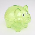 thumbnail image 7 of Transparent Plastic Money Saving Box Case Coins Piggy Bank Cartoon Pig Shaped, 7 of 7