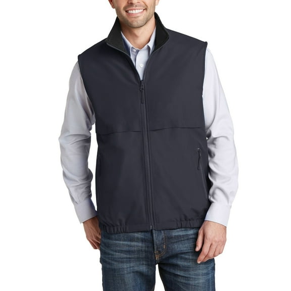 Just Blanks Reversible Charger Vest Front And Back Vents For Easy Decoration Access Open Pockets On Fleece Side, Battleship Grey, 6XL