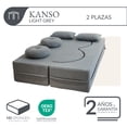 thumbnail image 3 of Sofá Cama De Espuma Sellada Al Vacío 2 Plazas Japandi Kanso Light Grey, 3 of 6