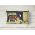 thumbnail image 2 of Carolines Treasures BDBA0087PW1216 Horse and Chickens by Daphne Baxter Fabric Decorative Pillow 12H x16W multicolor, 2 of 3