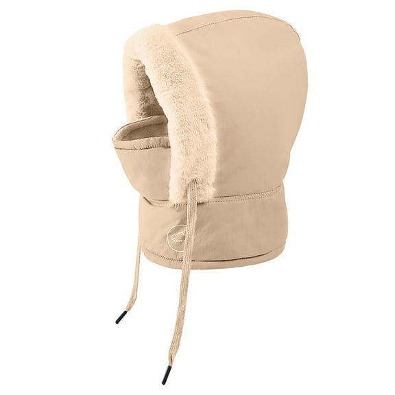 Winter Hats for Boys Girls Fleece Lined Windproof Skiing Scarf Snow Caps Kids Warm Earflap Trapper Hat B Brown One Size