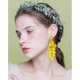 thumbnail image 2 of Summer Boho Long Acrylic Rose Petal Earrings Dangle Exaggerated Flower Earrings Drop Floral Tassel Earrings for Women and Girls Great for Party, 2 of 5