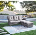 thumbnail image 4 of POCASSY 74" Wide Outdoor Wicker Patio Sofa with Cushions, 4 of 8