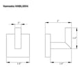 thumbnail image 5 of Nameeks Nameeks NNBL0054 Modern Hotel Single Robe Hook - Black, 5 of 5