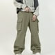 thumbnail image 1 of Pantalones cargo deportivos casuales de longitud completa para hombre, con bolsillo y cordón, color sólido, cintura elástica, 1 of 6