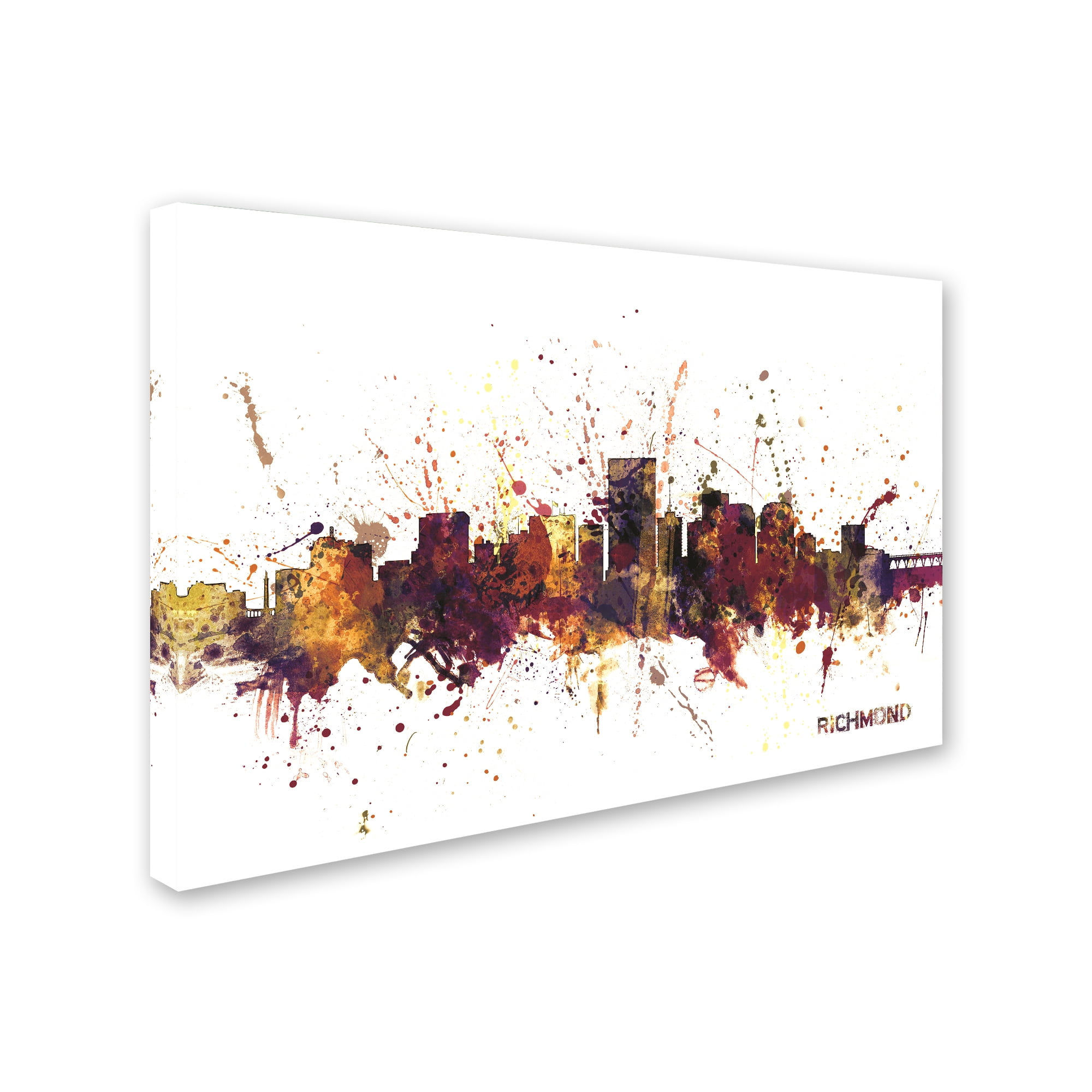 Trademark Fine Art 'Richmond Virginia Skyline III' Canvas Art by Michael Tompsett
