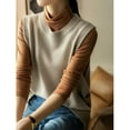 thumbnail image 2 of jinghuiyue Women's Sleeveless Sweater Vest Casual Crew Neck Ribbed Knit Pullover Tops Loose Fit Spring Fall Clothes XL, 2 of 7