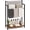 Rustic Brown, variant on 24.8" W Freestanding Towel Rack, 3 Tier Blanket Ladder Stand with Rustic Brown Wooden Shelf for Bathroom Living Room