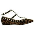 thumbnail image 2 of Wild Diva Womens Pippa-35 Fashion Pippa Studs Pointy T Bar Flats Shoes, 2 of 4
