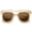 Matte Creme-Gold / Brown, variant on sunglassLA Unisex Retro Metal Accent Flat Top Horn Rimmed Oversize Sunglasses (Shiny Black-Gold / Lavender) - 50mm