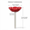 thumbnail image 3 of Colorful Butterfly Bee Bath Bowl for Outdoor Yard, 2026 New Handmade Metal Flower Garden Stake with Bee Watering Station 2PCS, 3 of 6