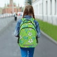 thumbnail image 5 of ALAZA Floral Heart Checkered Grid Backpack Elementary School Bag Bookbag Travel Rucksack, 5 of 7