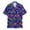 ZA Blue, variant on Men's Hawaiian Shirts Lightweight Short Sleeve Funny Print Button Up Shirt Turndown Collar Relalxed Fit Men Shirts Graphic Dark Purple XXXL