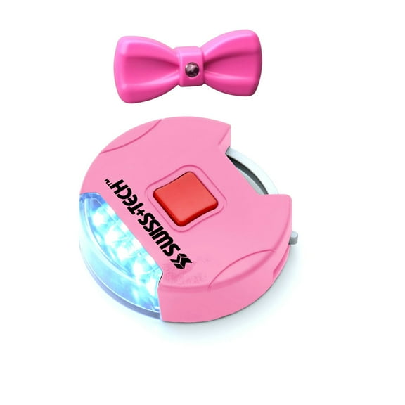 Swiss Tech 5 LED Pink Pet Collar and 1" Dog Leash Lights Set