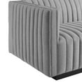 thumbnail image 6 of Modular Sectional Sofa Couch, Black Grey Gray, Fabric, French Living Lounge Cafe Lobby Hospitality Restaurant, Modern Contemporary HB34024, 6 of 15
