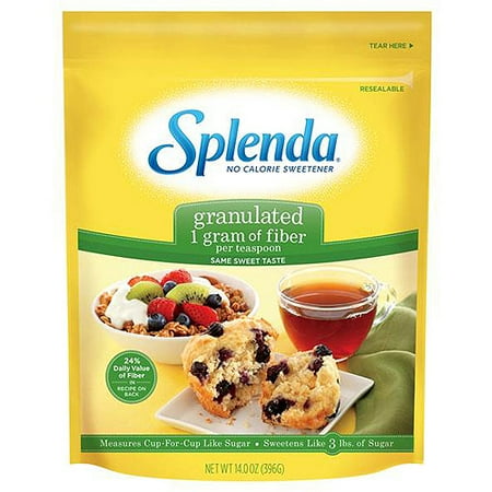 Splenda Fiber Granulated No Calorie Sweetener, 14 oz Resealable Bag