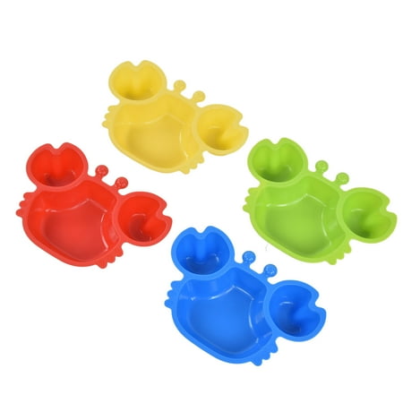 

Kids Eating Dishes Portable Baby Plates Yellow Red Green Blue For Toddlers