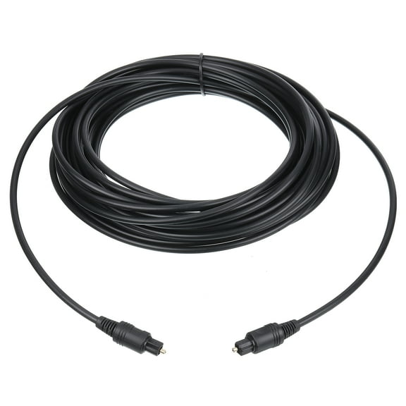 Uxcell Fiber Optic Audio Cable Digital Optic Cable 23.6FT TOS Optical Link Plastic Straight for TV DVD Black