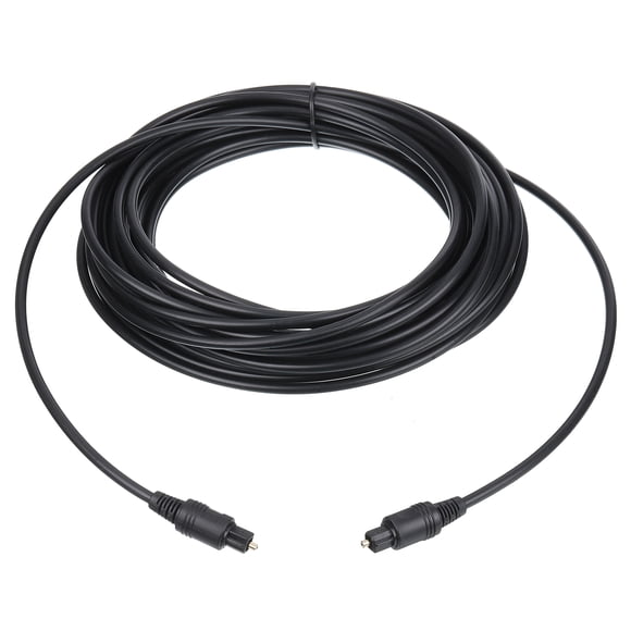Unique Bargains Fiber Optic Audio Cable Digital Optic Cable 23.6FT TOS Optical Link PVC Plastic Straight for TV DVD Black